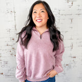 Acid Wash Half-Zip Pullover