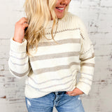 Stitch Detail Striped Sweater