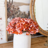 14” Rust Faux Dried Hydrangea Bundle