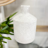 7.5" Sandy White Vase