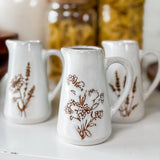 Botanical Wildflower Mini Ceramic Pitcher