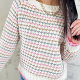 Cottage Stripe Knit Sweater