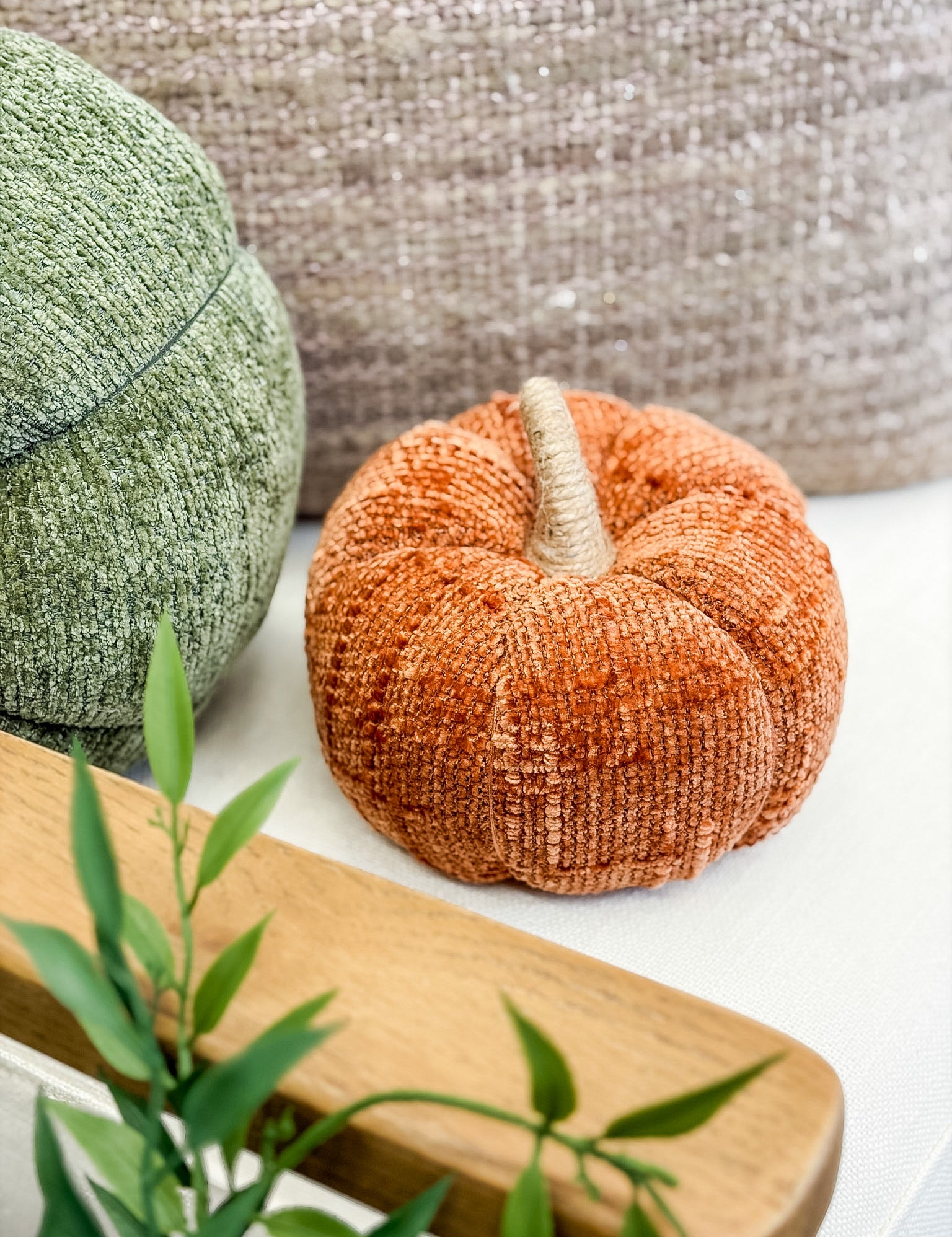 4.5" Pumpkin | Orange, Green, Mustard, Tan