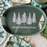 15" Merry Christmas Tray