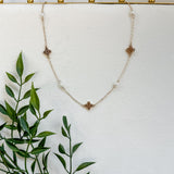 Pearl Clover Chain Necklace