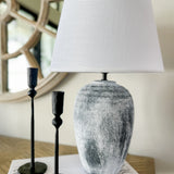 18" Charcoal Ceramic Lamp