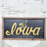 Retro Script Iowa