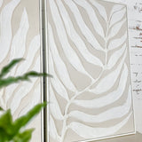 Ivory Leaf Framed Canvas I