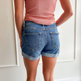 High Rise Cuffed Shorts