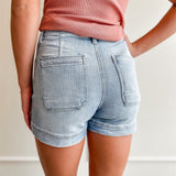 High Rise Pocket Detail Shorts