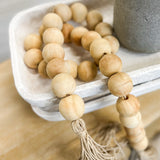 Natural Beads with Tassels