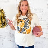 Football Abstract Flower Tee