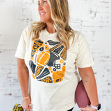 Football Abstract Flower Tee