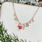 Pearl Holiday Charm Necklace