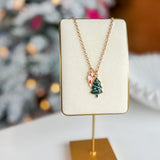 Christmas Tree Candy Cane Necklace