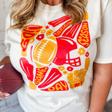 Football Abstract Flower Tee