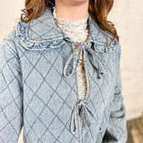 The Quilted & Cute Denim Tie Jacket