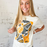 Football Abstract Flower Tee