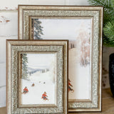 Sledding Hill Framed Antique Art | 5x7"