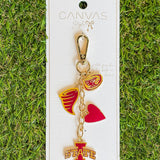 ISU Heart Cluster Bag Charm