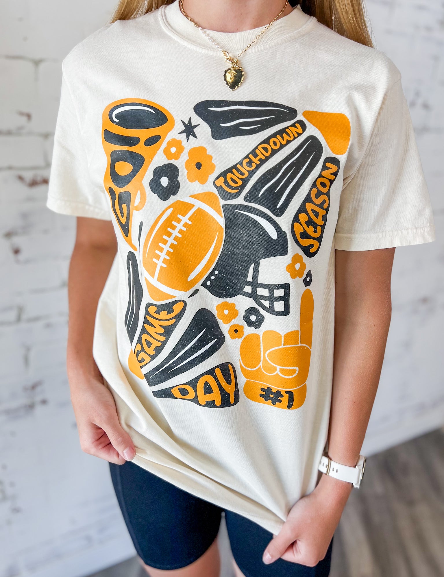 Football Abstract Flower Tee