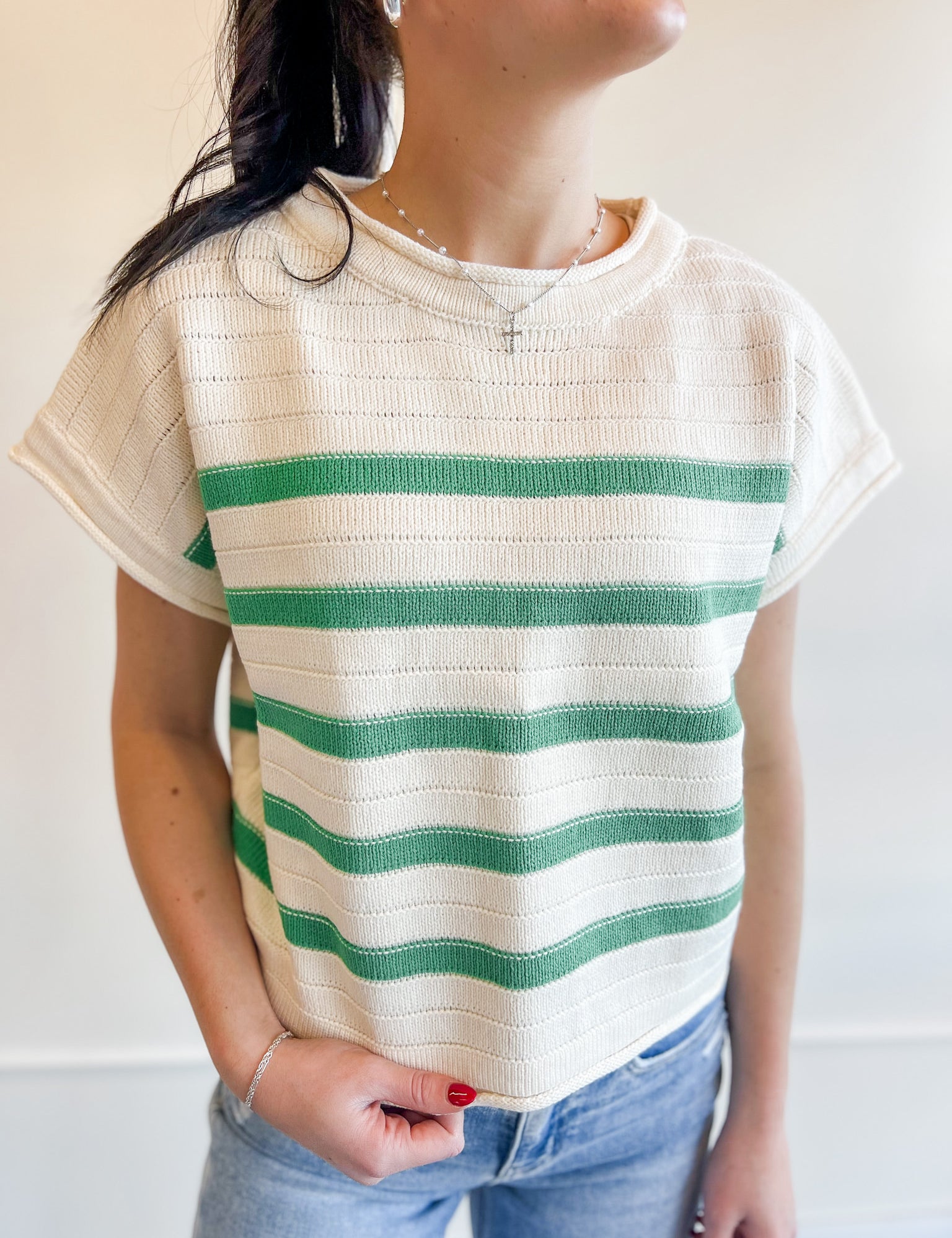 Color Pop Striped Knit Tee