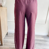 Burgundy Grid Lounge Pants