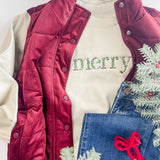 Merry Embroidered Crewneck