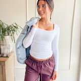 Burgundy Grid Lounge Pants