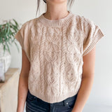 Oatmeal Cable Sweater Vest