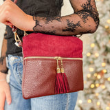 Cherry Corduroy Crossbody