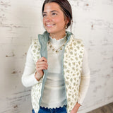 Floral Meadow Puffer Vest