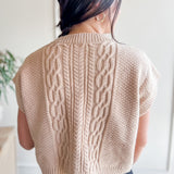 Oatmeal Cable Sweater Vest