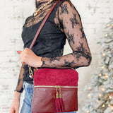 Cherry Corduroy Crossbody