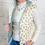 Floral Meadow Puffer Vest