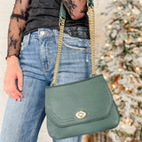 Hunter Green Lottie Twist Lock Purse