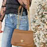 Brown Lottie Twist Lock Purse