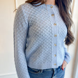 Sky Blue Sweetheart Knit Cardigan