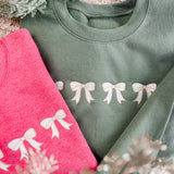Bows Embroidered Crewneck