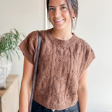 Cocoa Cable Sweater Vest