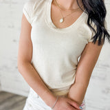 Everyday Ribbed Scoop Neck Tee