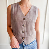 Power Move Pinstripe Vest
