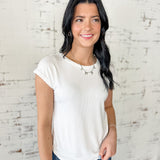 Everyday Ribbed Scoop Neck Tee