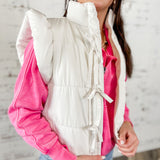 Tie-Front Puffer Vest