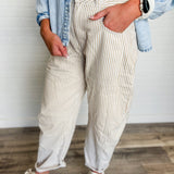 Sand Stripe Barrel Pants