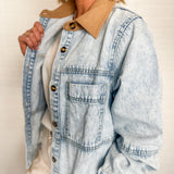 Two-Tone Denim Shacket