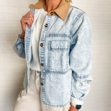 Two-Tone Denim Shacket