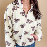 Cozy Bow Sherpa Half-Zip
