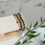 Black Stretch Beaded Bracelets