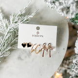 Sweetheart Hoop & Bow Earring Trio